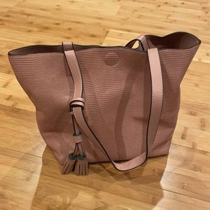 Mauve Purse with wristlet and insert bag